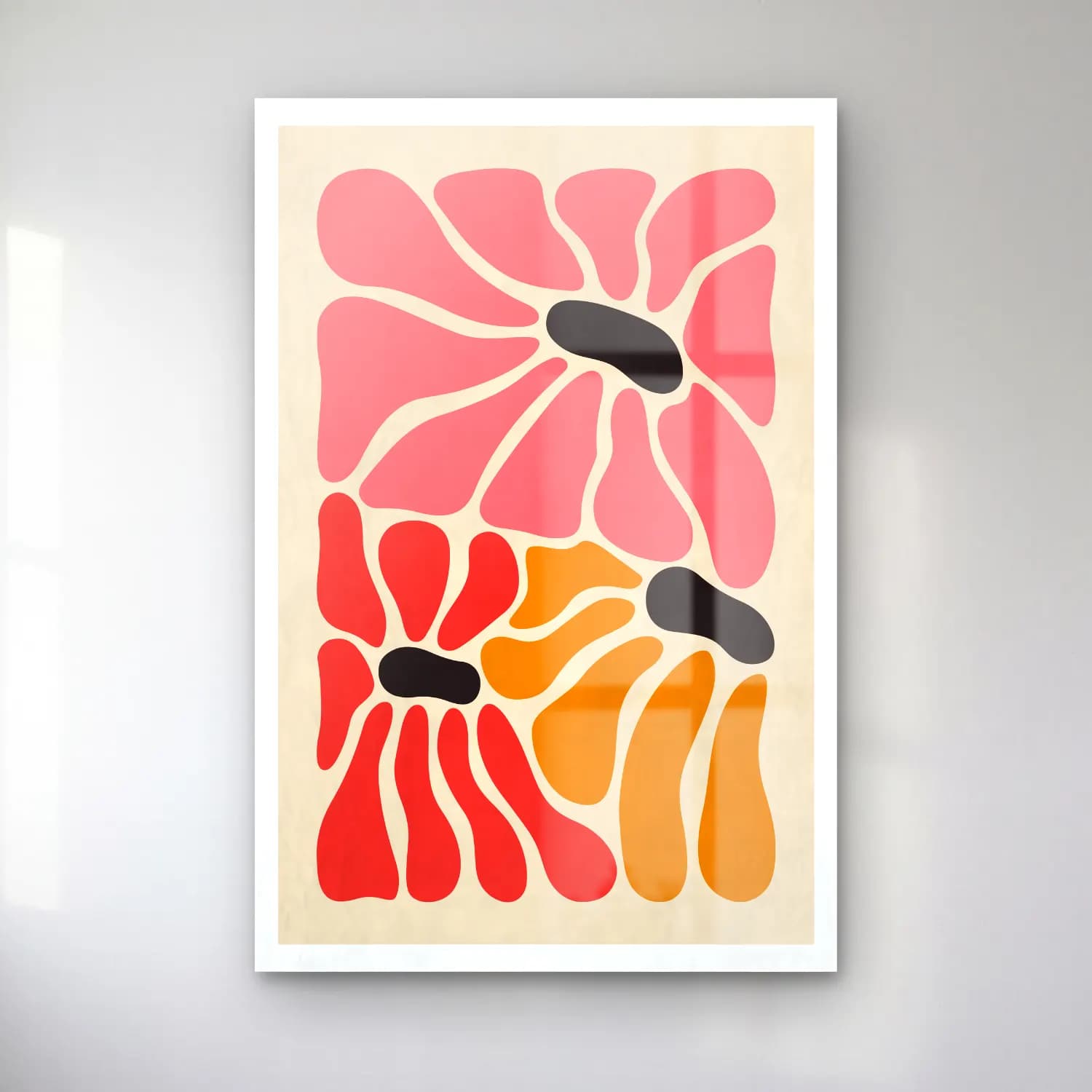 Boho Çiçek Deseni No. 12 cam tablo — Boho Çiçek Deseni No. 12 — boho çiçek deseni
