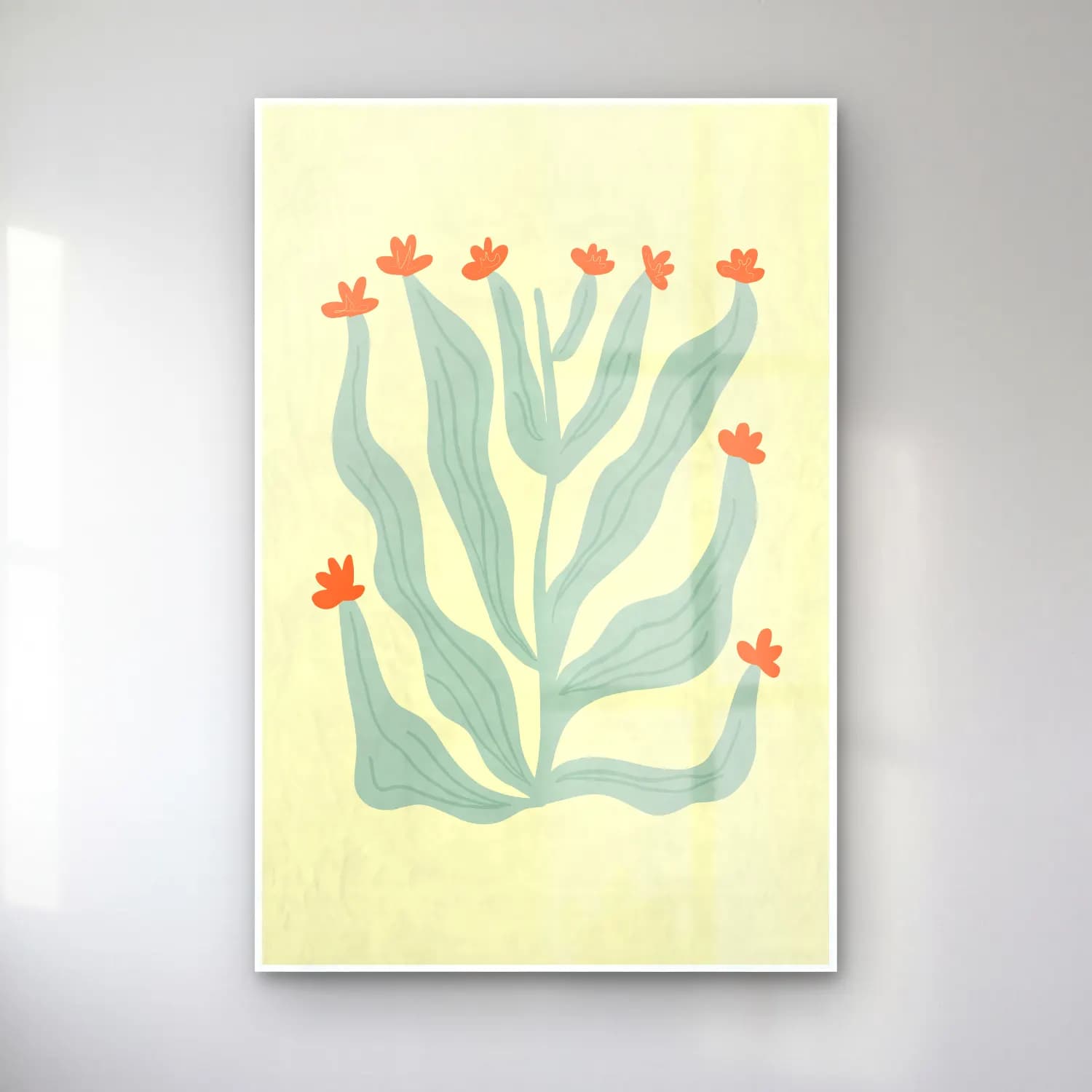 Pastel Çiçek Deseni – Turkuaz Tonlar cam tablo — Pastel Çiçek Deseni – Turkuaz Tonlar — pastel çiçek deseni