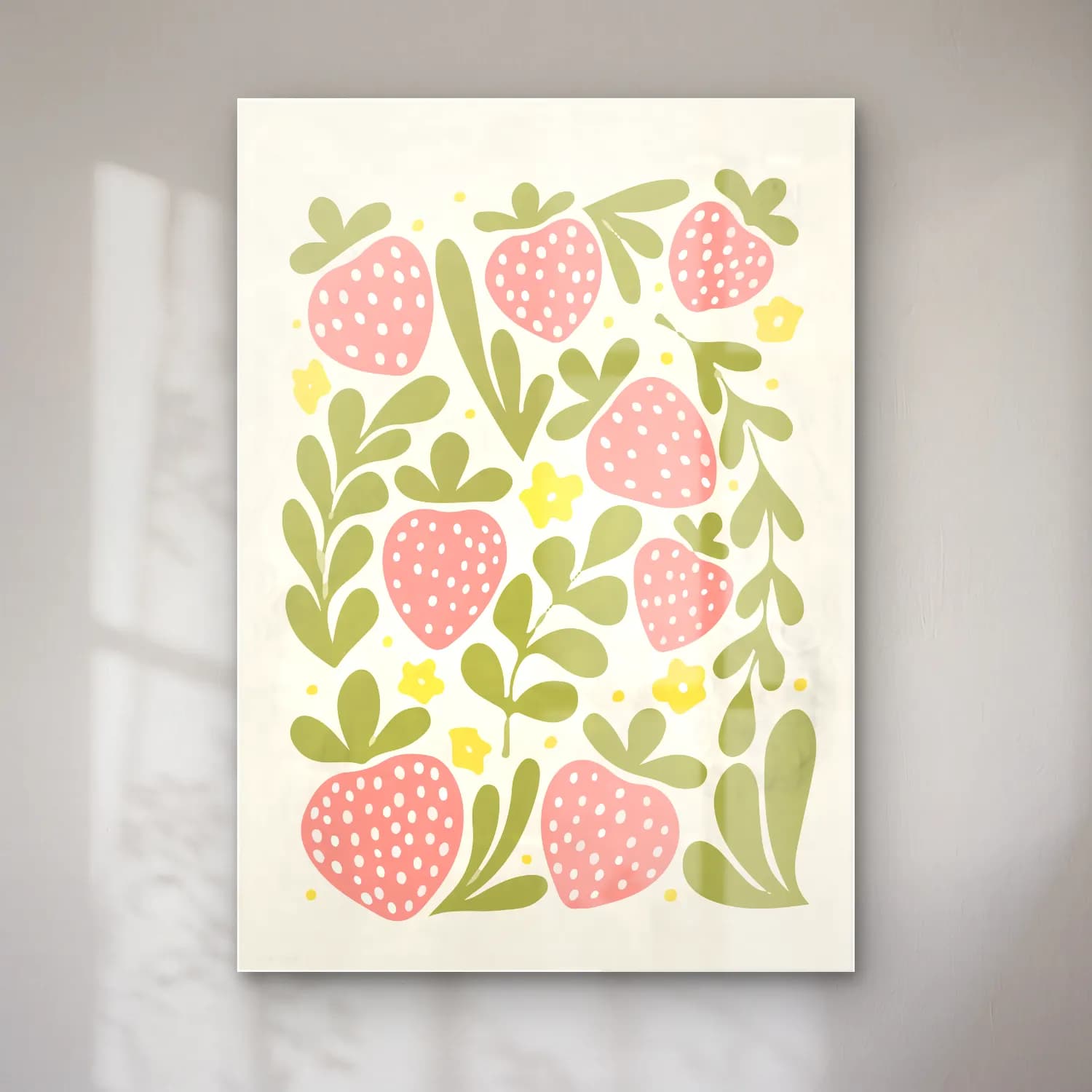 Pastel Çilekler cam tablo — Pastel Çilekler — pastel çilekler
