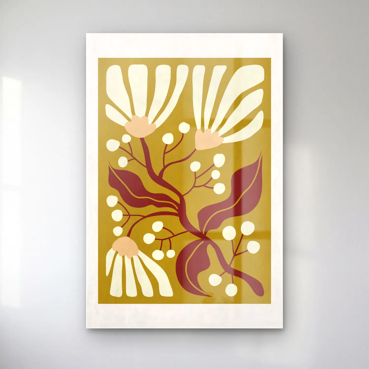 Boho Çiçek Deseni No. 18 cam tablo — Boho Çiçek Deseni No. 18 — boho çiçek deseni