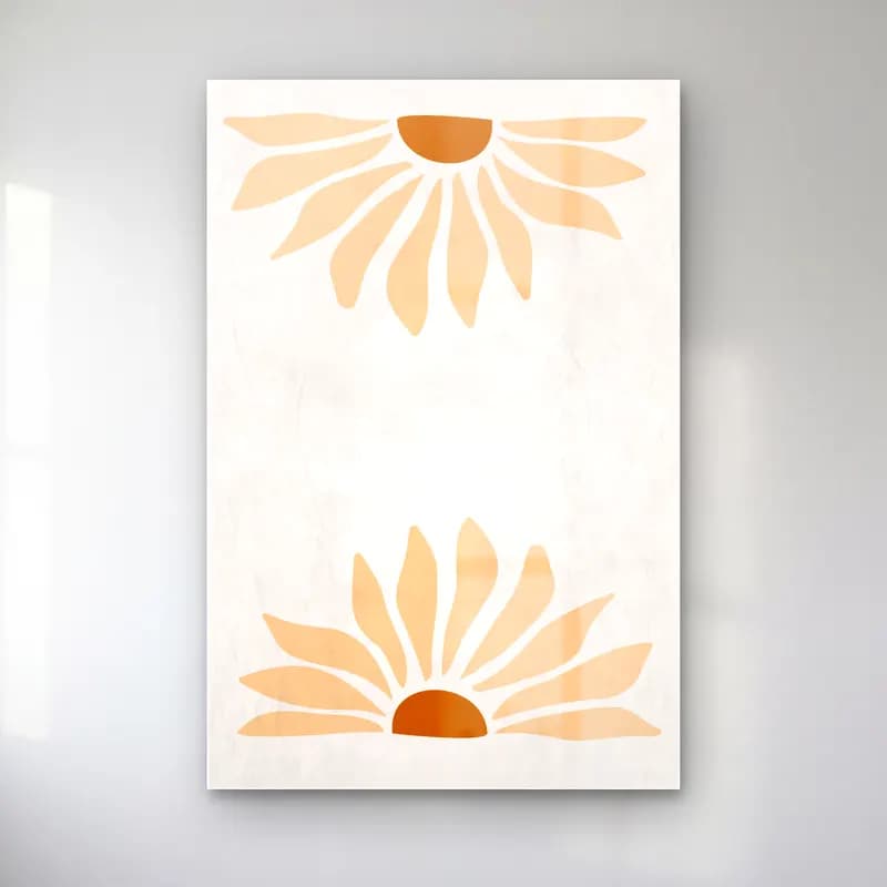 Boho Çiçek Deseni No. 19 cam tablo — Boho Çiçek Deseni No. 19 — boho çiçek deseni