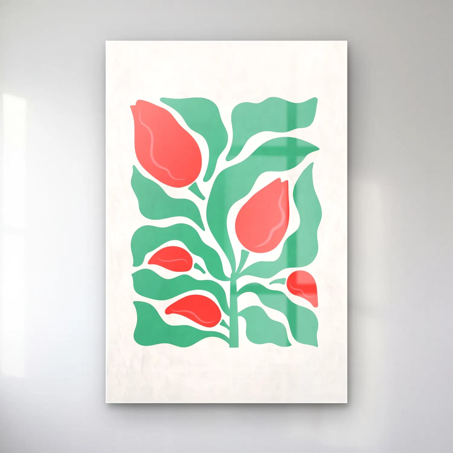 Boho Çiçek Deseni No. 26 cam tablo — Boho Çiçek Deseni No. 26 — boho çiçek deseni
