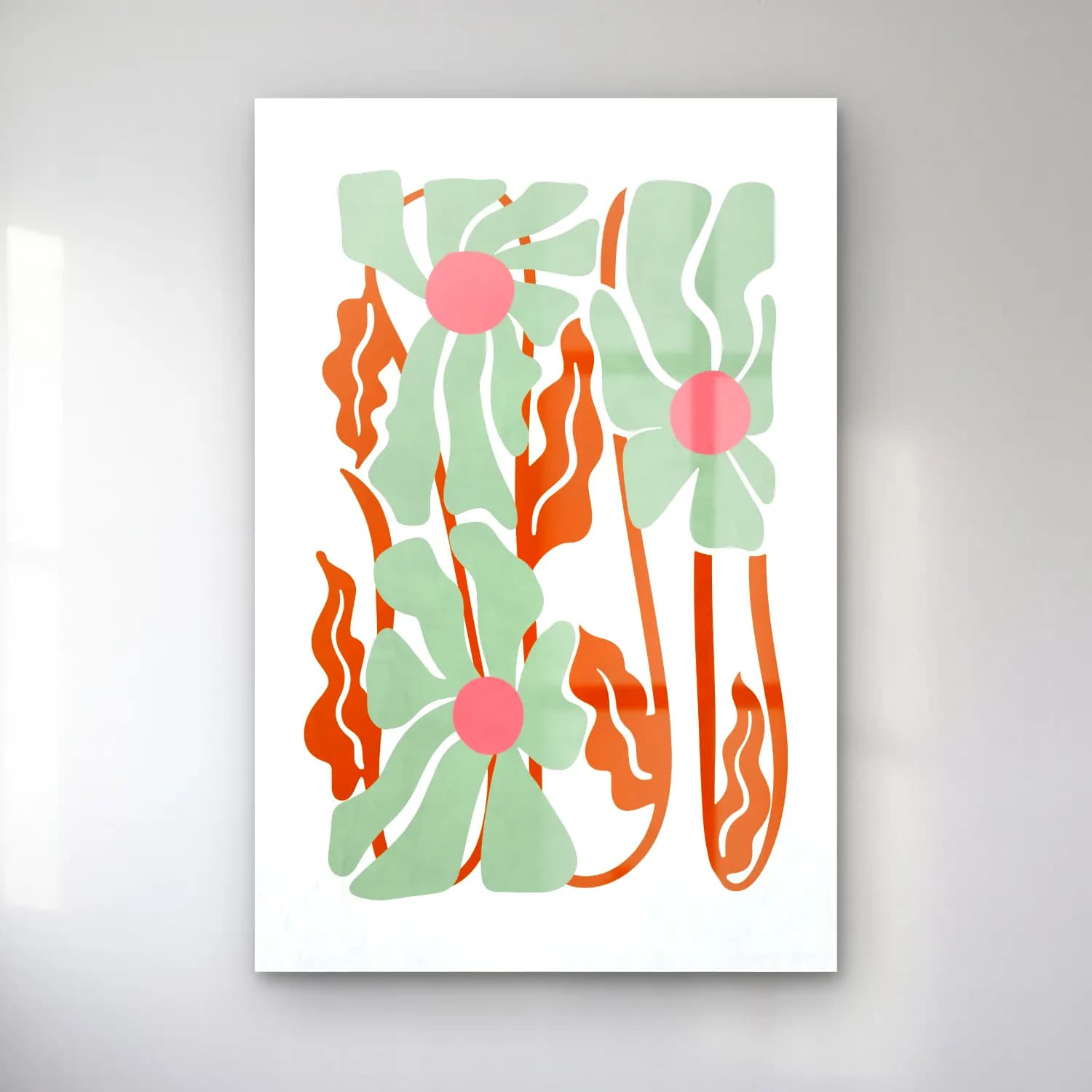 Boho Çiçek Deseni No. 29 cam tablo — Boho Çiçek Deseni No. 29 — boho çiçek deseni