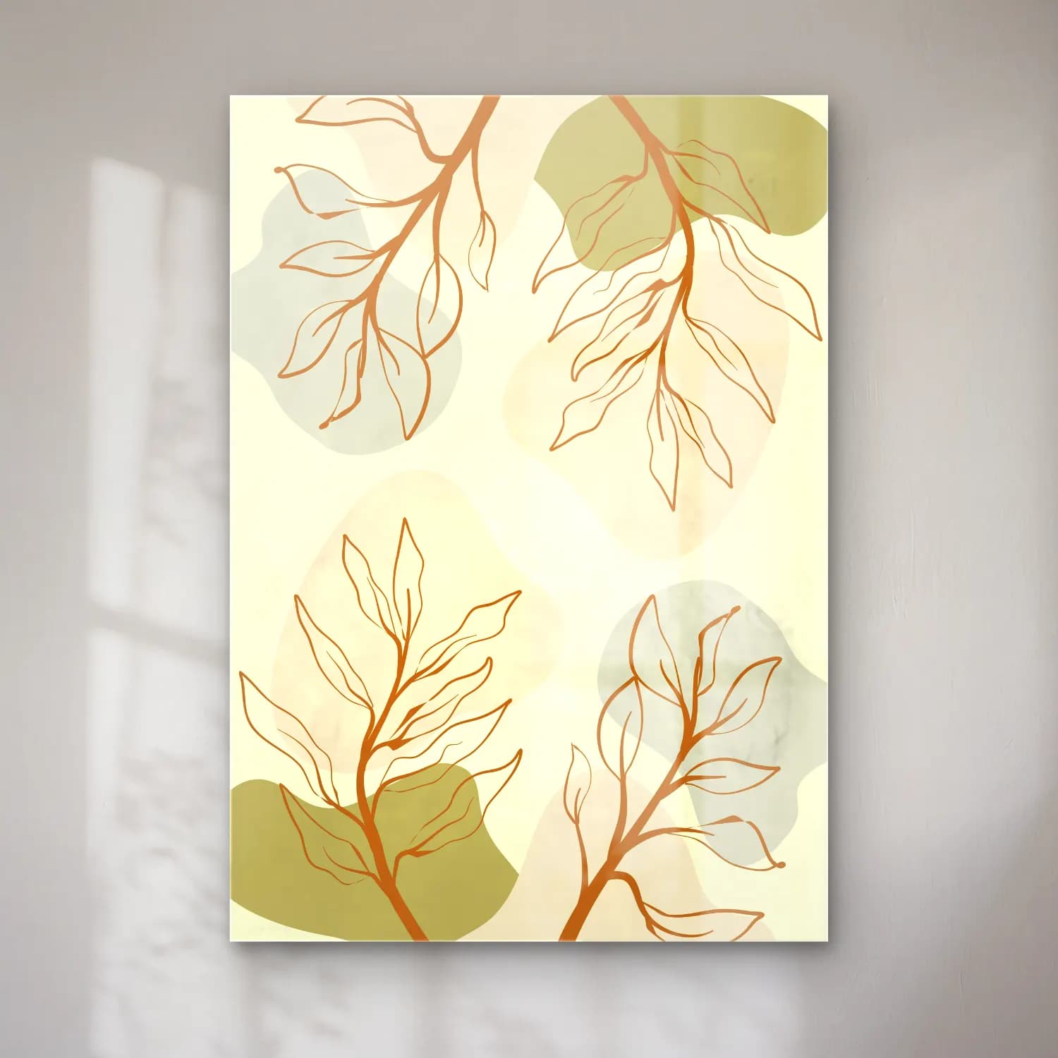 Boho Çiçek Deseni No. 34 cam tablo — Boho Çiçek Deseni No. 34 — boho çiçek deseni