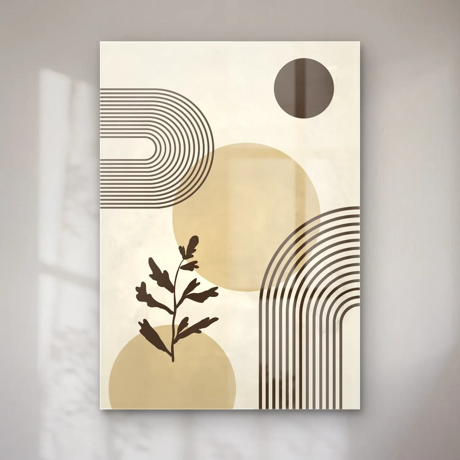 Boho Geometrik Daireler No. 15 cam tablo — Boho Geometrik Daireler No. 15 — boho geometrik daireler