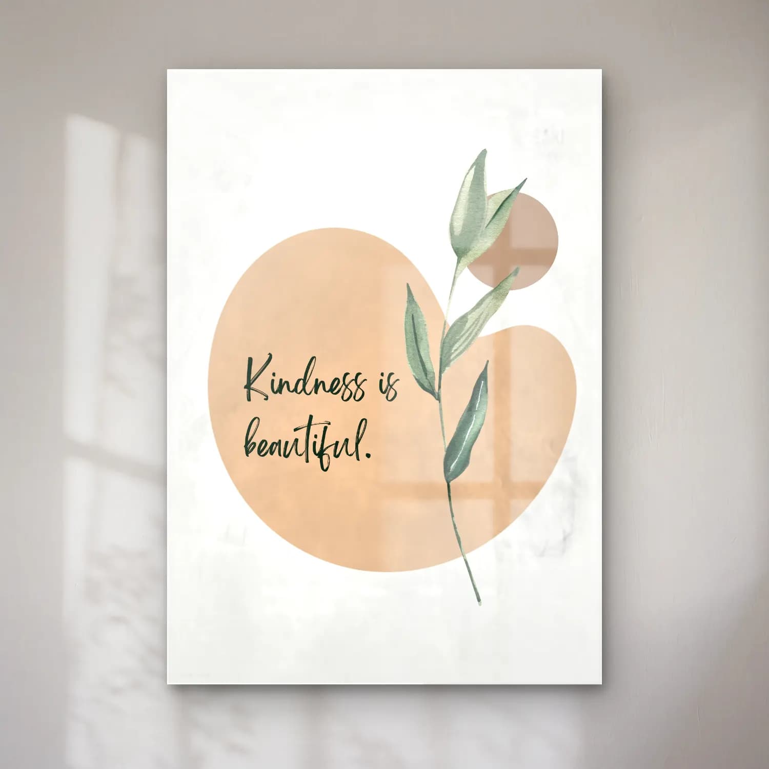 Boho Söz Posteri – Bej Tonlar cam tablo — Boho Söz Posteri – Bej Tonlar — boho söz posteri