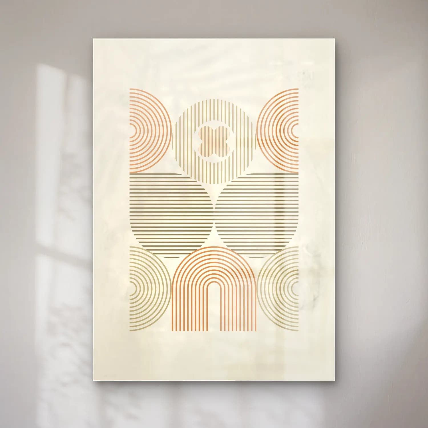 Boho Geometrik Daireler No. 18 cam tablo — Boho Geometrik Daireler No. 18 — boho geometrik daireler