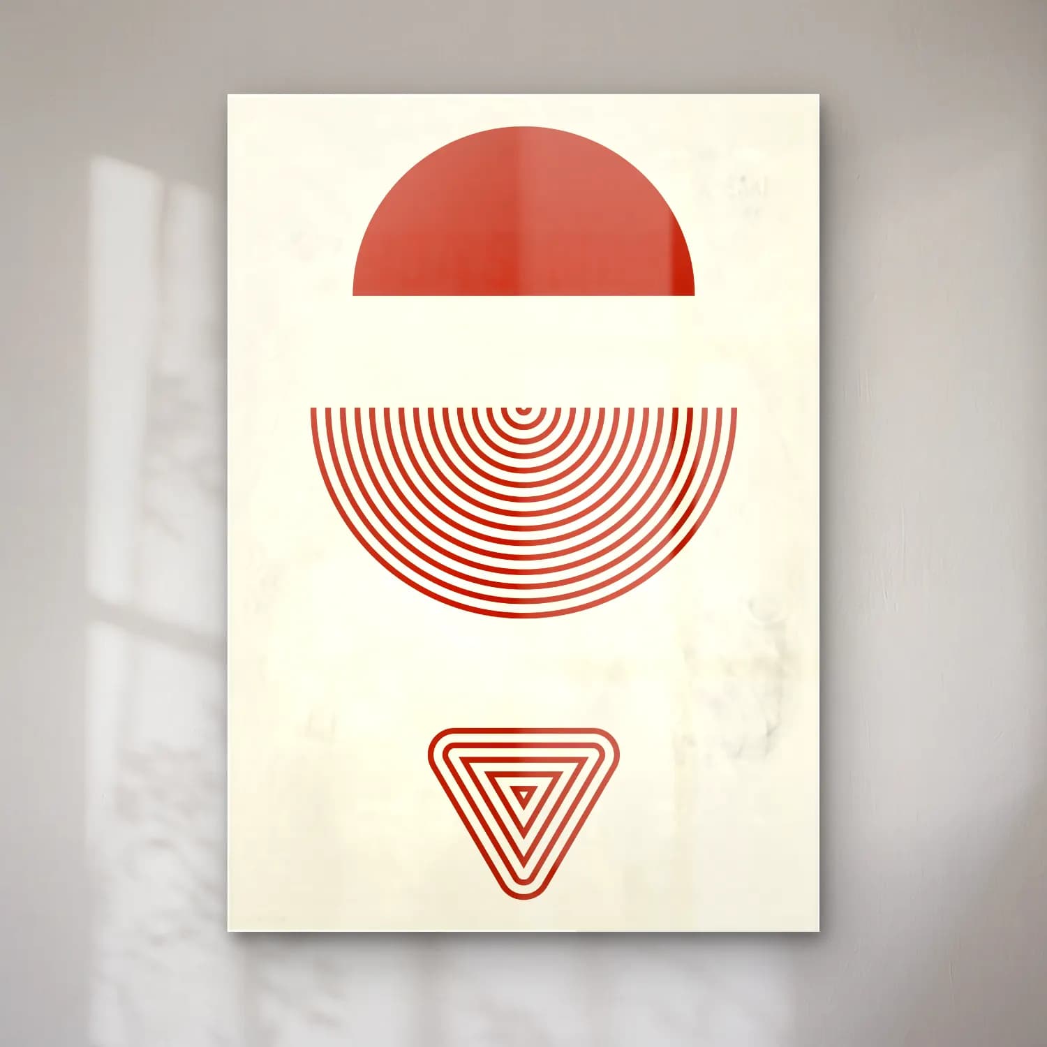 Bauhaus Geometrik Daireler cam tablo — Bauhaus Geometrik Daireler — bauhaus geometrik daireler