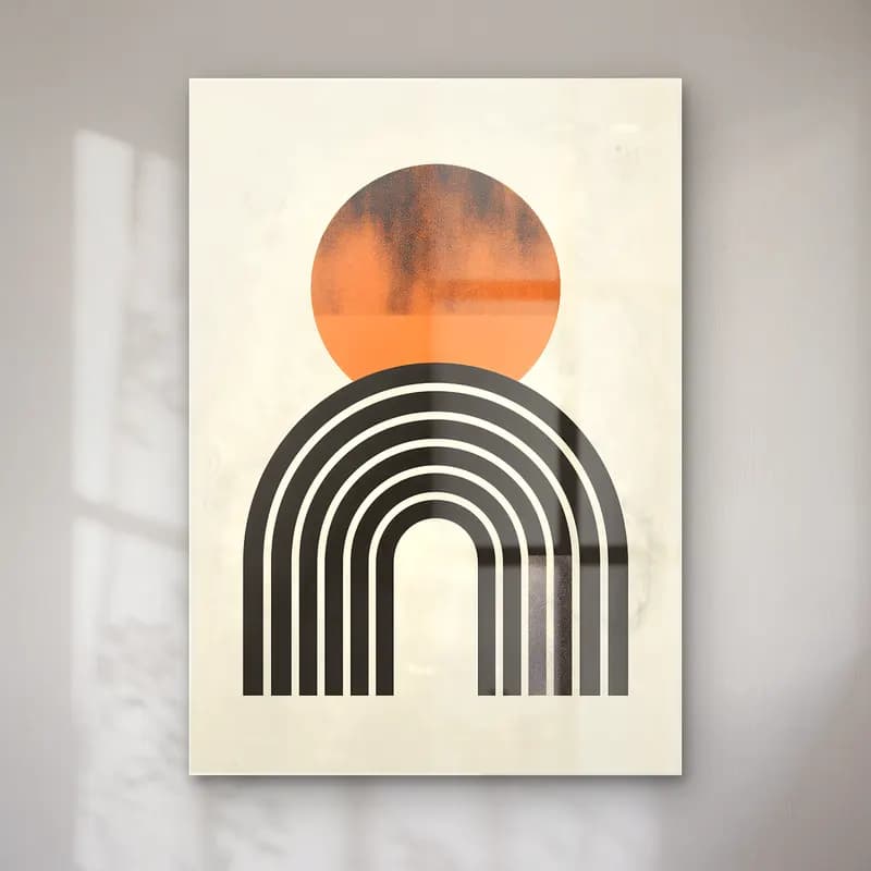 Retro Soyut Kemer cam tablo — Retro Soyut Kemer — retro soyut kemer