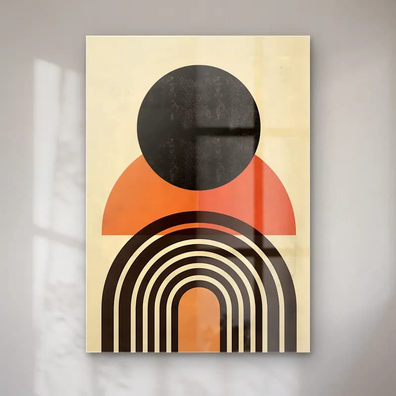 Bauhaus Geometrik Daireler No. 20 cam tablo — Bauhaus Geometrik Daireler No. 20 — bauhaus geometrik daireler