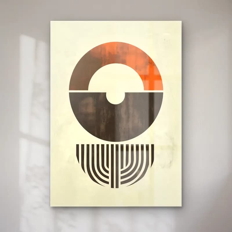 Bauhaus Geometrik Daireler No. 21 cam tablo — Bauhaus Geometrik Daireler No. 21 — bauhaus geometrik daireler