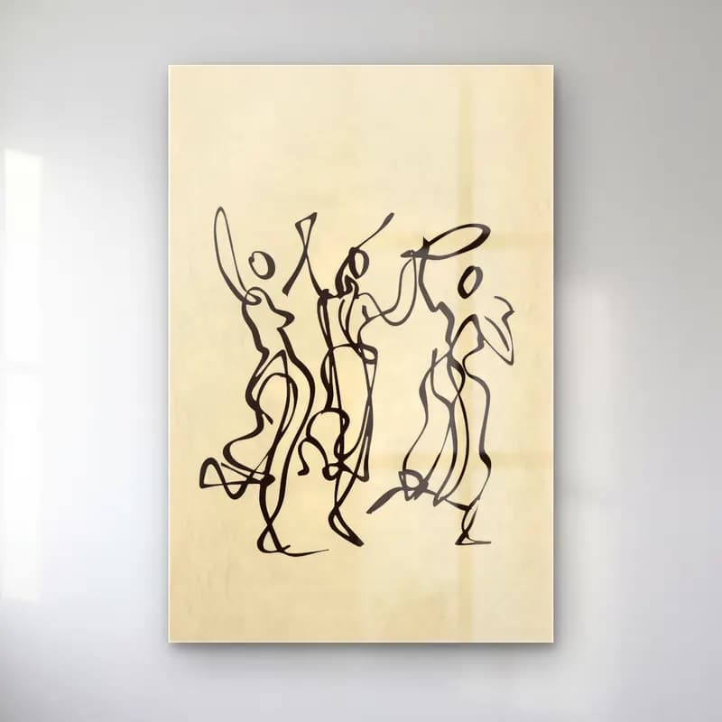Çizgi Sanatı Dansçılar cam tablo — Çizgi Sanatı Dansçılar — çizgi sanatı dansçılar