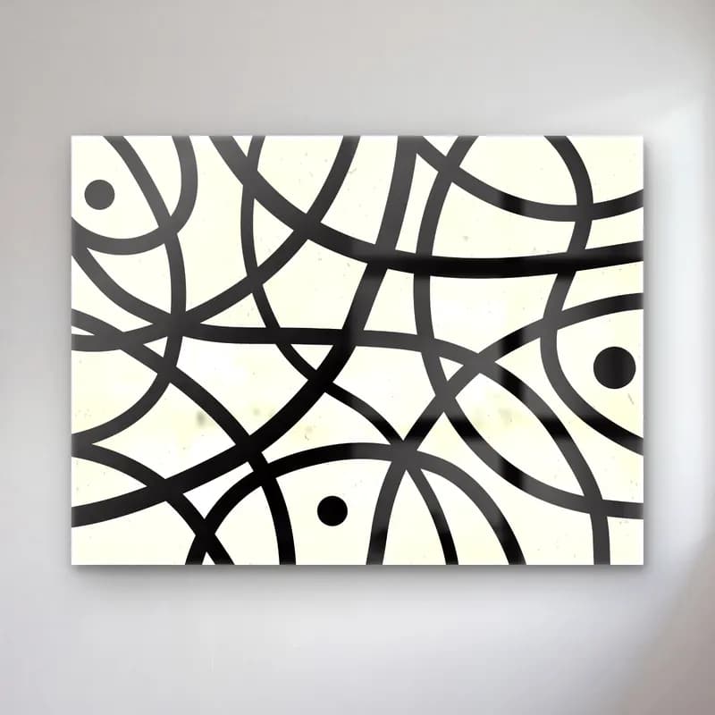 Çizgi Sanatı Geometrik Daireler No. 10 cam tablo — Çizgi Sanatı Geometrik Daireler No. 10 — çizgi sanatı geometrik daireler