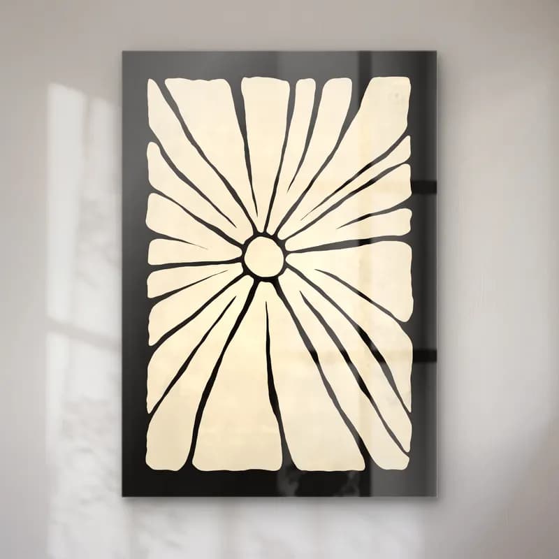 Boho Çiçek Deseni No. 76 cam tablo — Boho Çiçek Deseni No. 76 — boho çiçek deseni