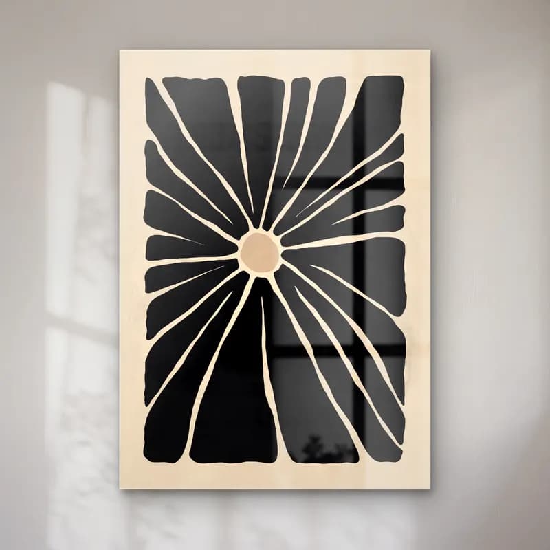 Boho Çiçek Deseni No. 77 cam tablo — Boho Çiçek Deseni No. 77 — boho çiçek deseni