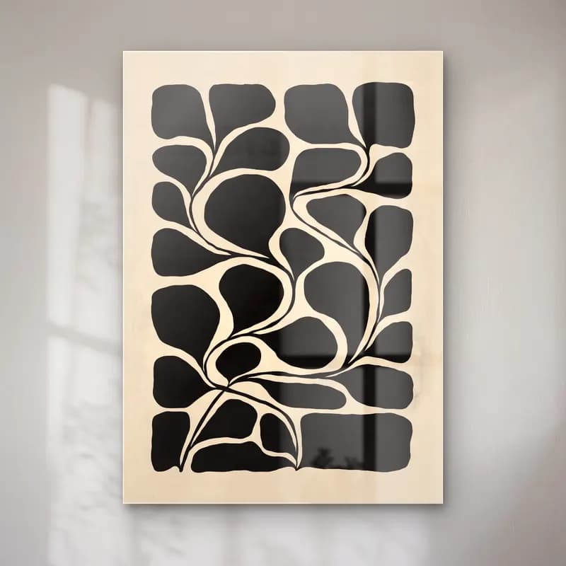 Boho Çiçek Deseni No. 78 cam tablo — Boho Çiçek Deseni No. 78 — boho çiçek deseni
