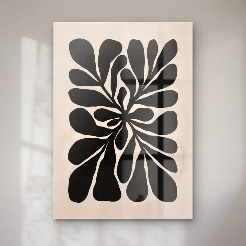 Boho Çiçek Deseni No. 83 cam tablo — Boho Çiçek Deseni No. 83 — boho çiçek deseni