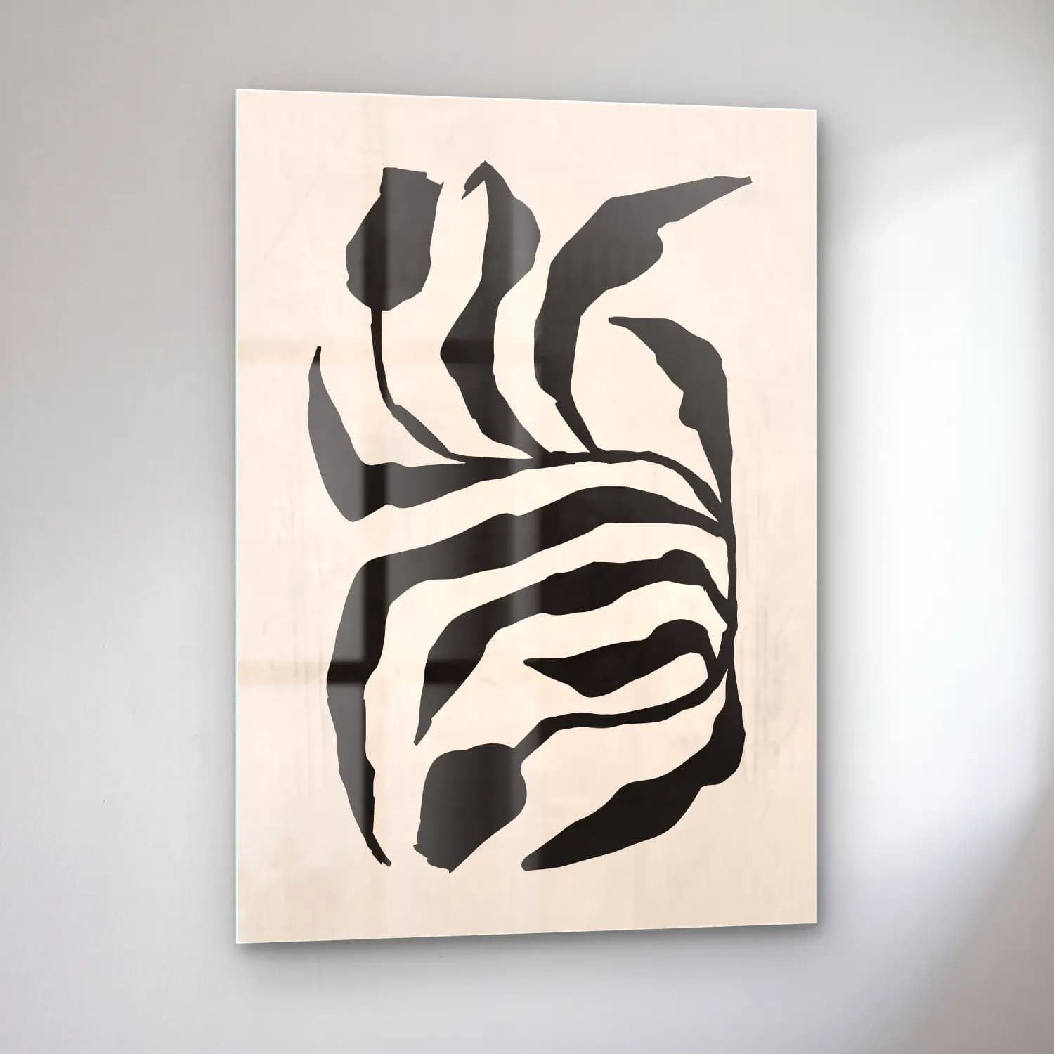 Boho Zebra cam tablo — sol açıdan görünüm