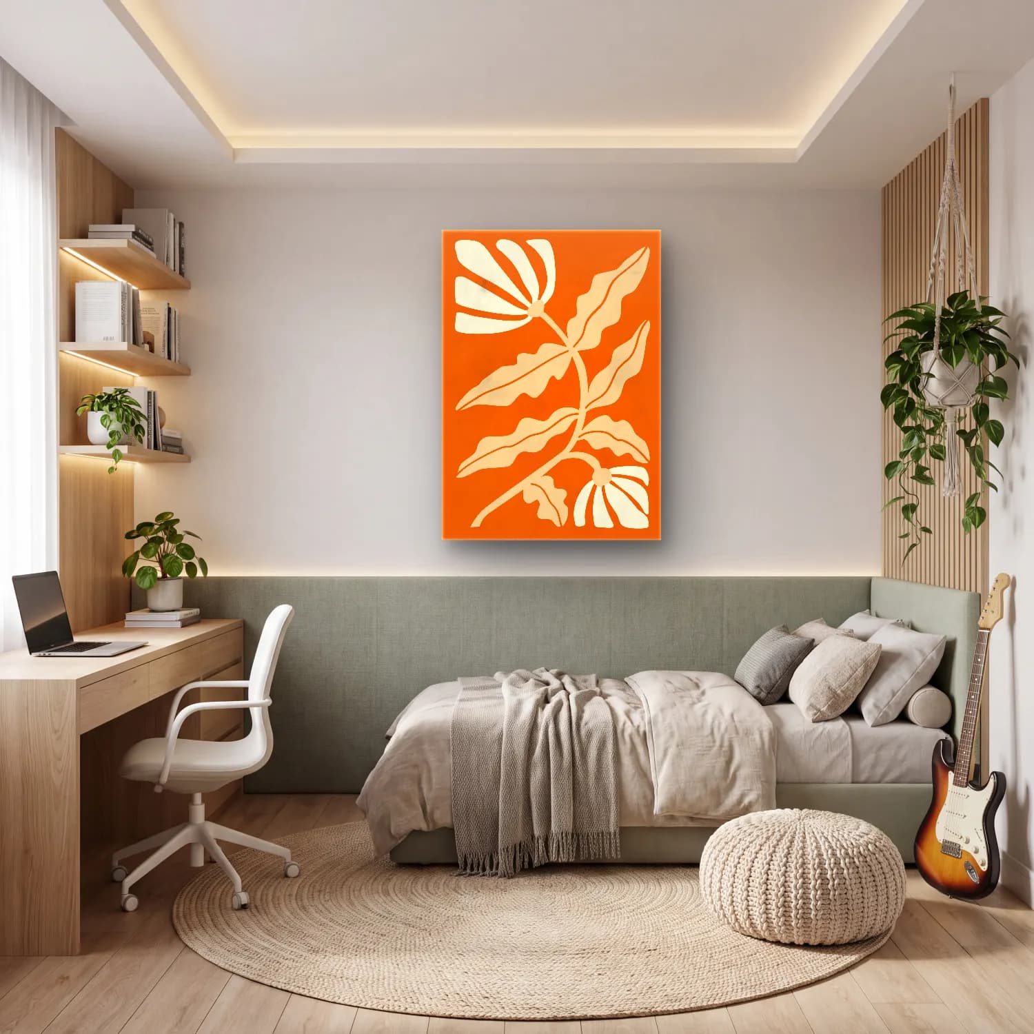 Henri Matisse – Çiçek Deseni cam tablo — genç odasında