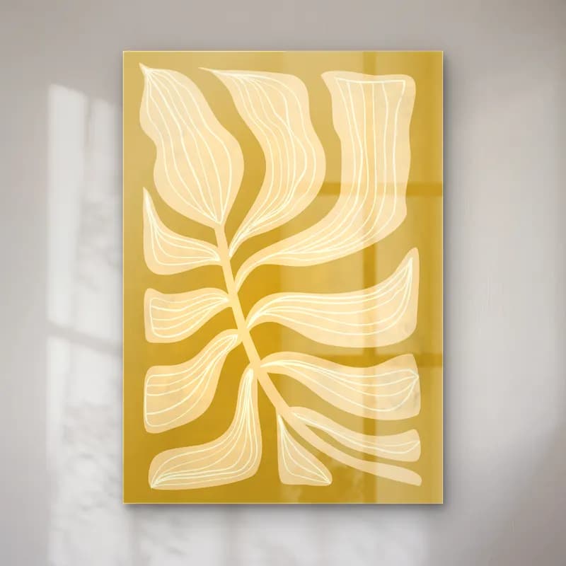 Henri Matisse – Palmiye Yaprağı cam tablo — Henri Matisse – Palmiye Yaprağı — boho palmiye yaprağı