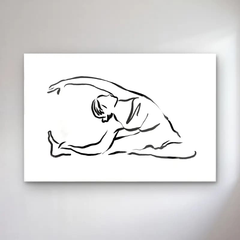 Çizgi Sanatı Figür Çalışması No. 7 cam tablo — Çizgi Sanatı Figür Çalışması No. 7 — çizgi sanatı figür çalışması