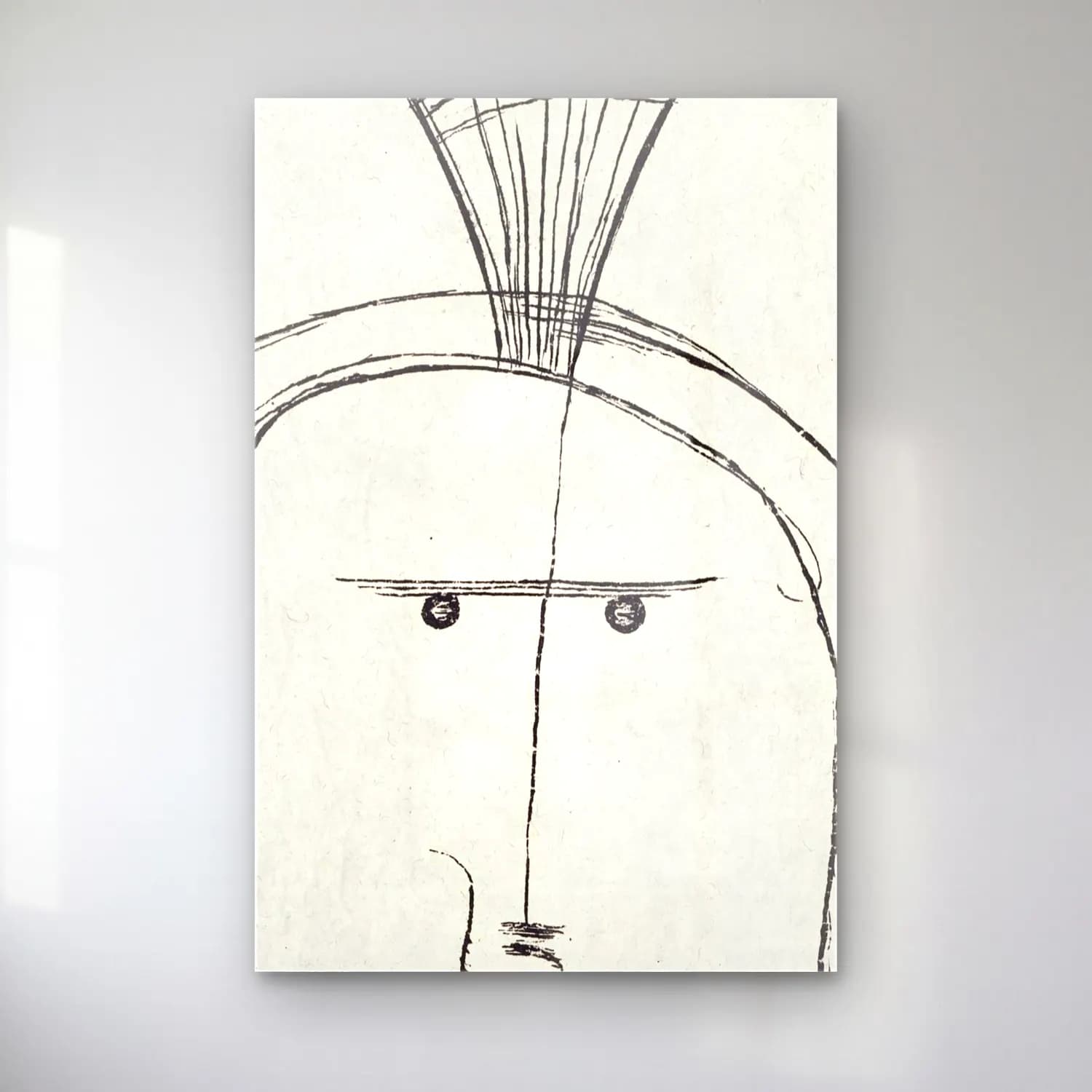 Paul Klee – Die Hexe mit dem Kamm (Witch with a Comb) cam tablo — Paul Klee – Die Hexe mit dem Kamm (Witch with a Comb) — çizgi sanatı çizgi yüz