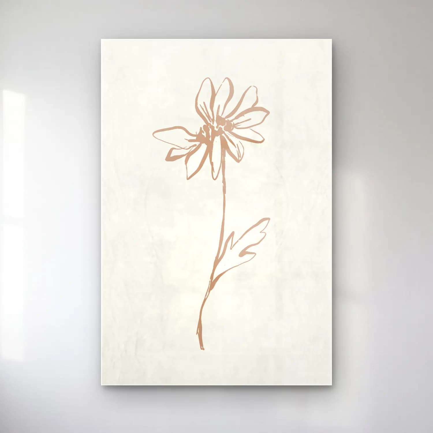Çizgi Sanatı Çiçek Deseni No. 4 cam tablo — Çizgi Sanatı Çiçek Deseni No. 4 — çizgi sanatı çiçek deseni