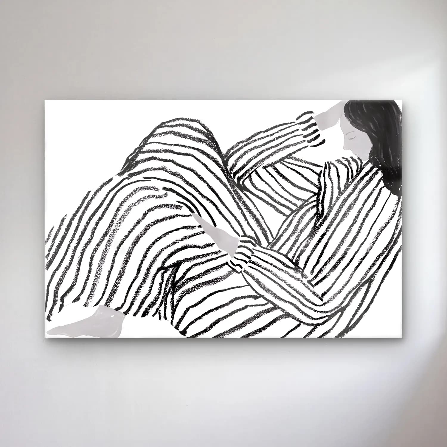 Siyah Beyaz Zebra No. 4 cam tablo — Siyah Beyaz Zebra No. 4 — siyah beyaz zebra