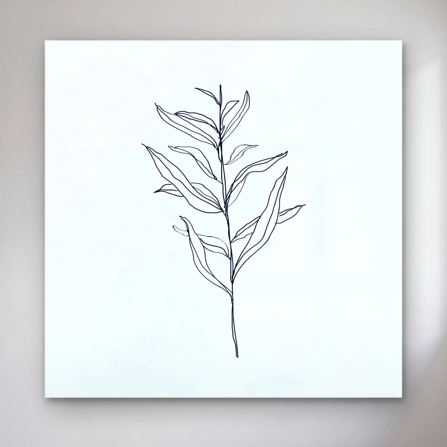 Çizgi Sanatı Zeytin Dalı No. 6 cam tablo — Çizgi Sanatı Zeytin Dalı No. 6 — çizgi sanatı zeytin dalı