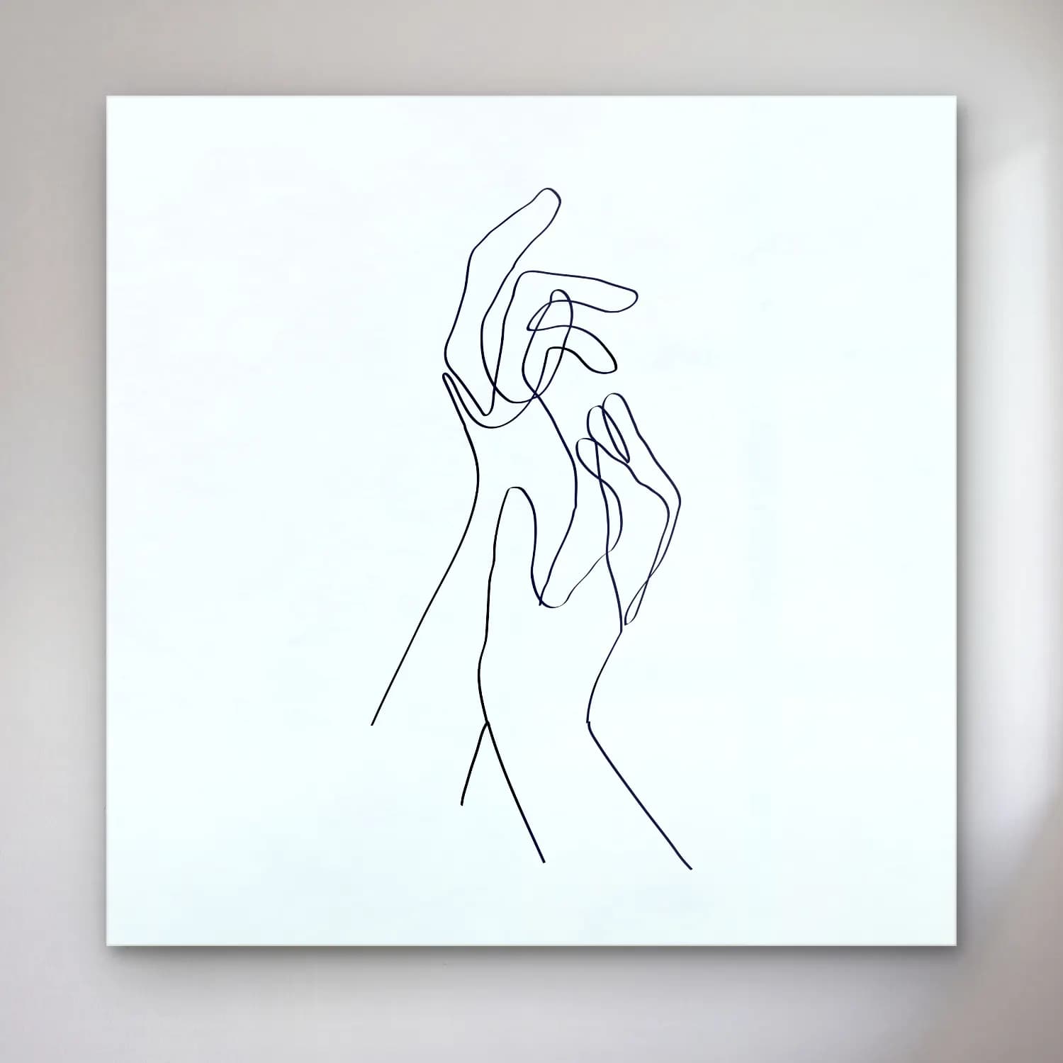 Çizgi Sanatı Eller No. 6 cam tablo — Çizgi Sanatı Eller No. 6 — çizgi sanatı eller