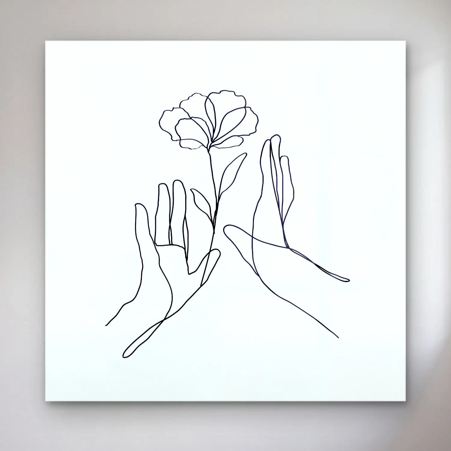 Çizgi Sanatı Eller No. 7 cam tablo — Çizgi Sanatı Eller No. 7 — çizgi sanatı eller
