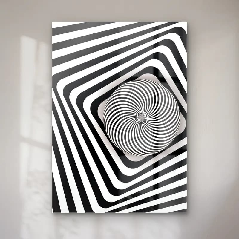 Siyah Beyaz Geometrik Daireler cam tablo — Siyah Beyaz Geometrik Daireler — siyah beyaz geometrik daireler
