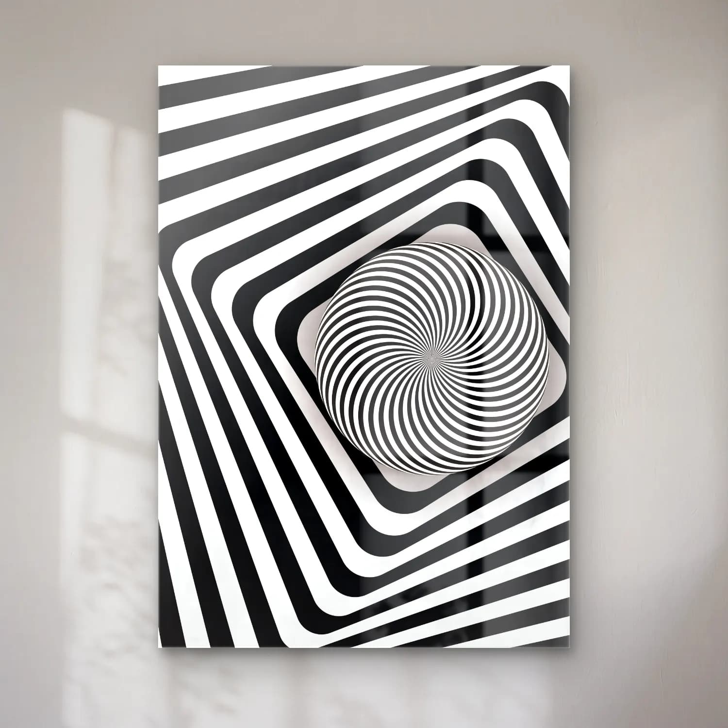 Siyah Beyaz Geometrik Daireler cam tablo — Siyah Beyaz Geometrik Daireler — siyah beyaz geometrik daireler