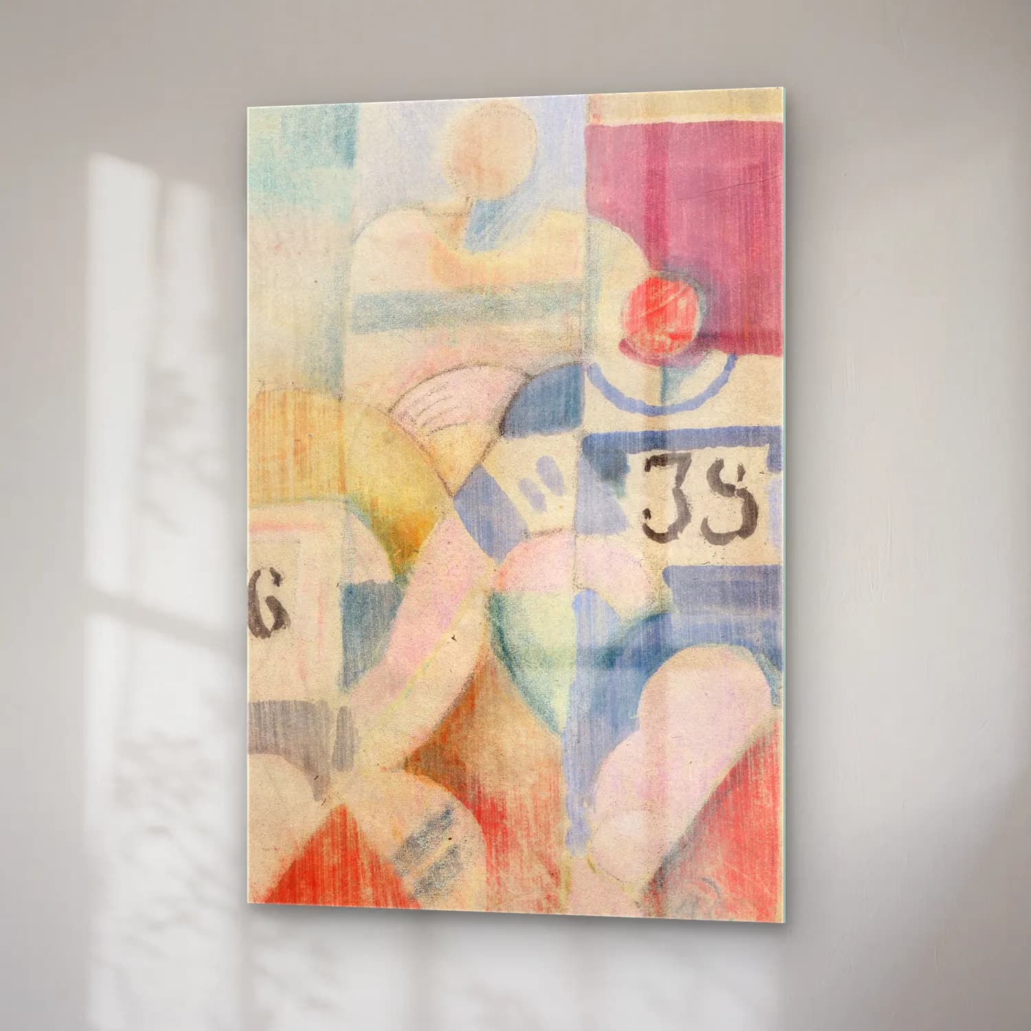 Robert Delaunay – Étude pour ‘Les Coureurs’ cam tablo — sağ açıdan görünüm