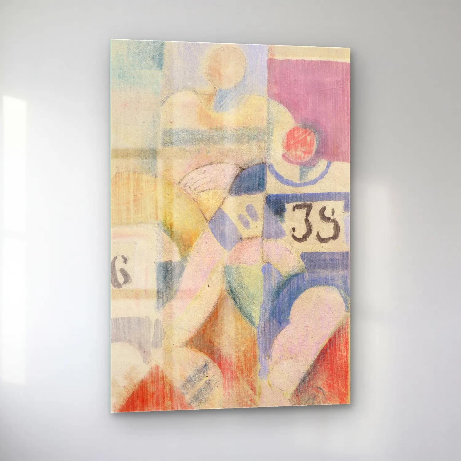 Robert Delaunay – Étude pour ‘Les Coureurs’ cam tablo — sol açıdan görünüm