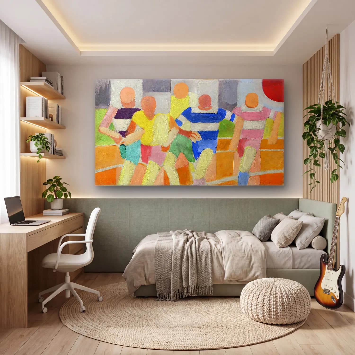 Robert Delaunay – Runners – Sarı Tonlar cam tablo — genç odasında