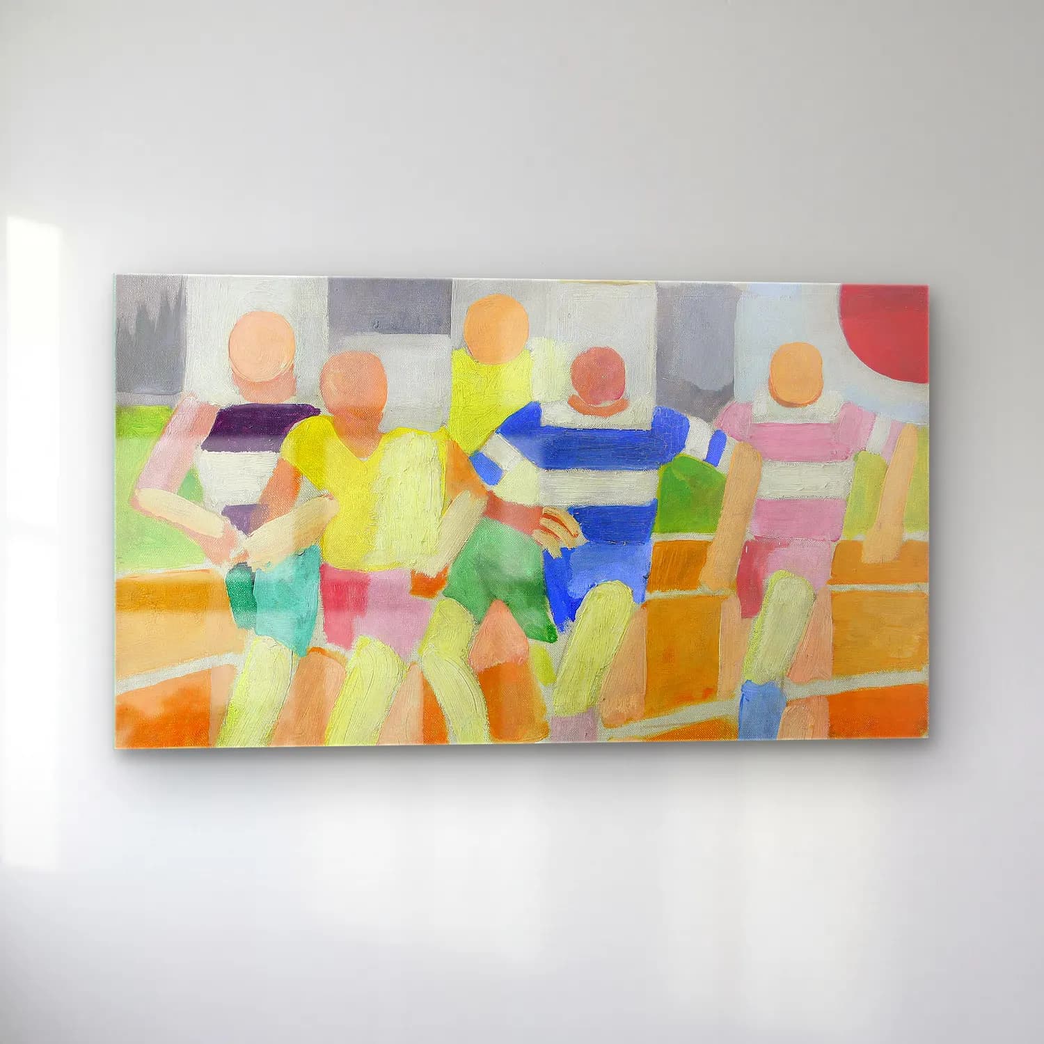 Robert Delaunay – Runners – Sarı Tonlar cam tablo — sol açıdan görünüm