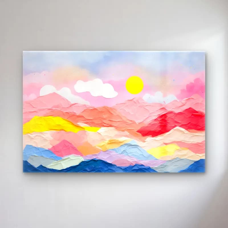 Pastel Renk Alanları No. 12 cam tablo — Pastel Renk Alanları No. 12 — pastel renk alanları