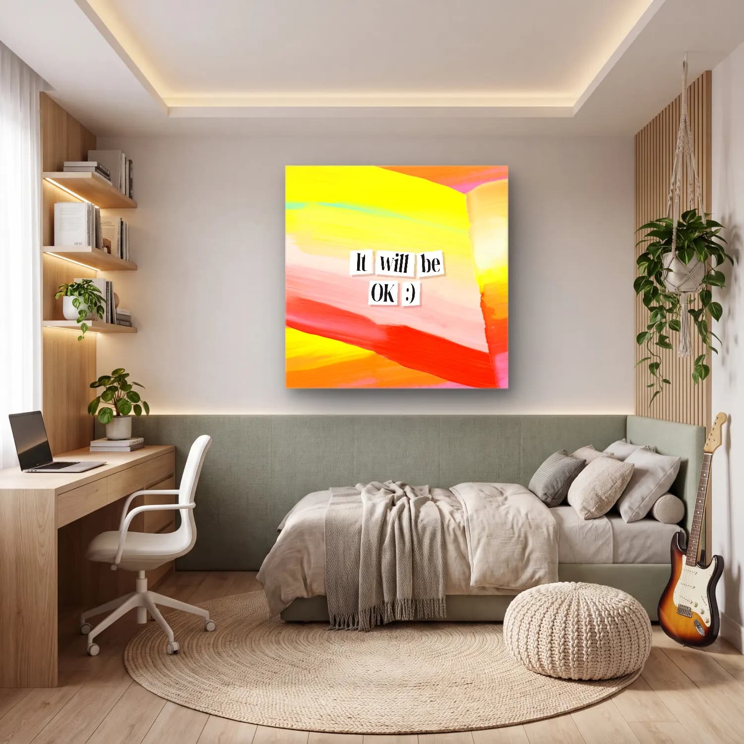 Pastel Söz Posteri No. 4 cam tablo — genç odasında