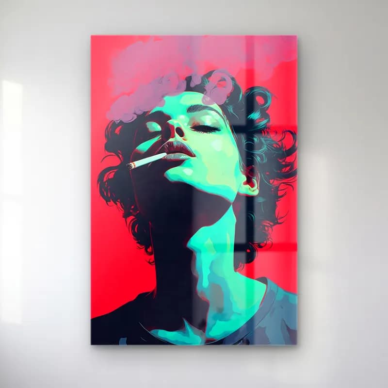 Pop Art Kadın Portresi cam tablo — Pop Art Kadın Portresi — pop art kadın portresi