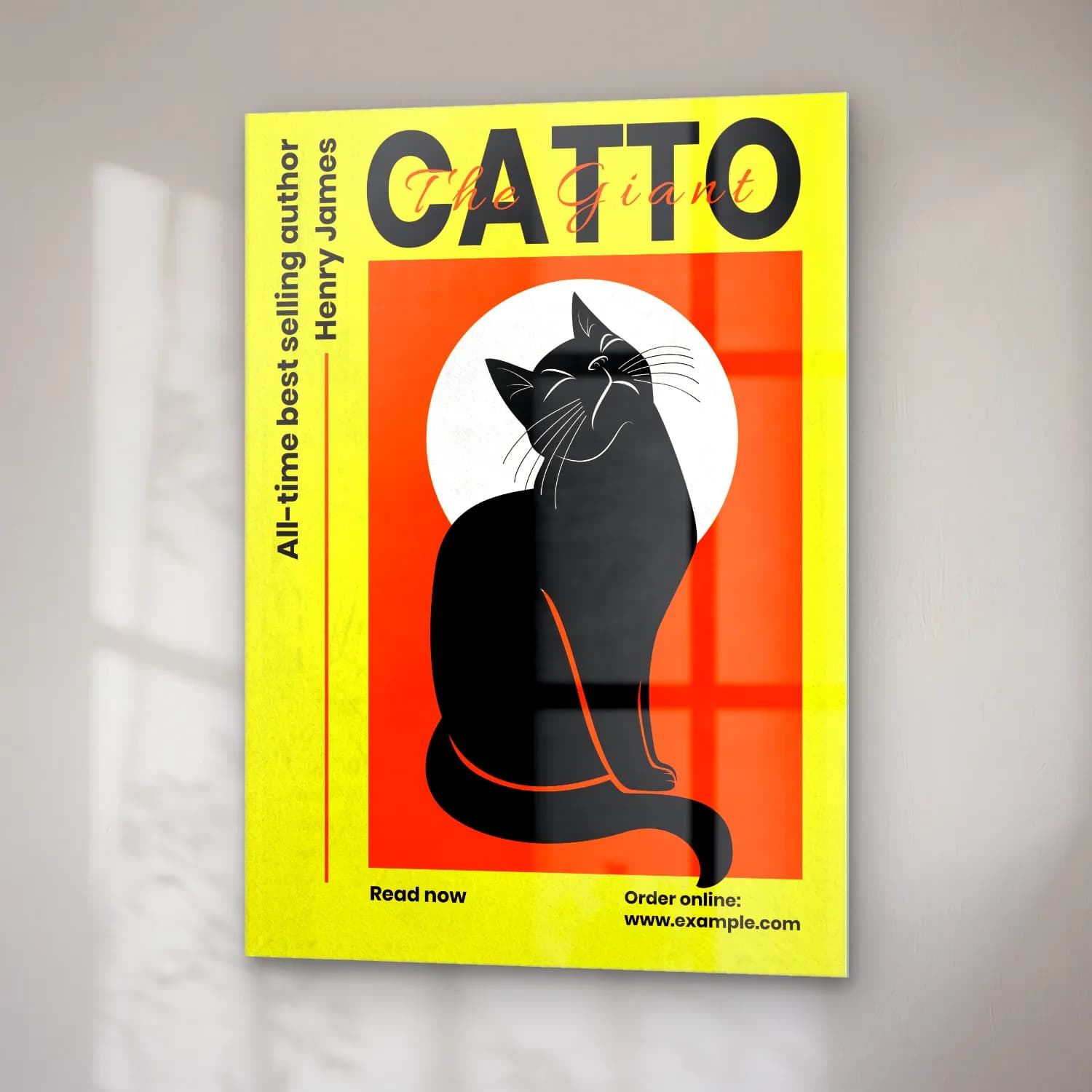 Bauhaus Kedi cam tablo — sağ açıdan görünüm