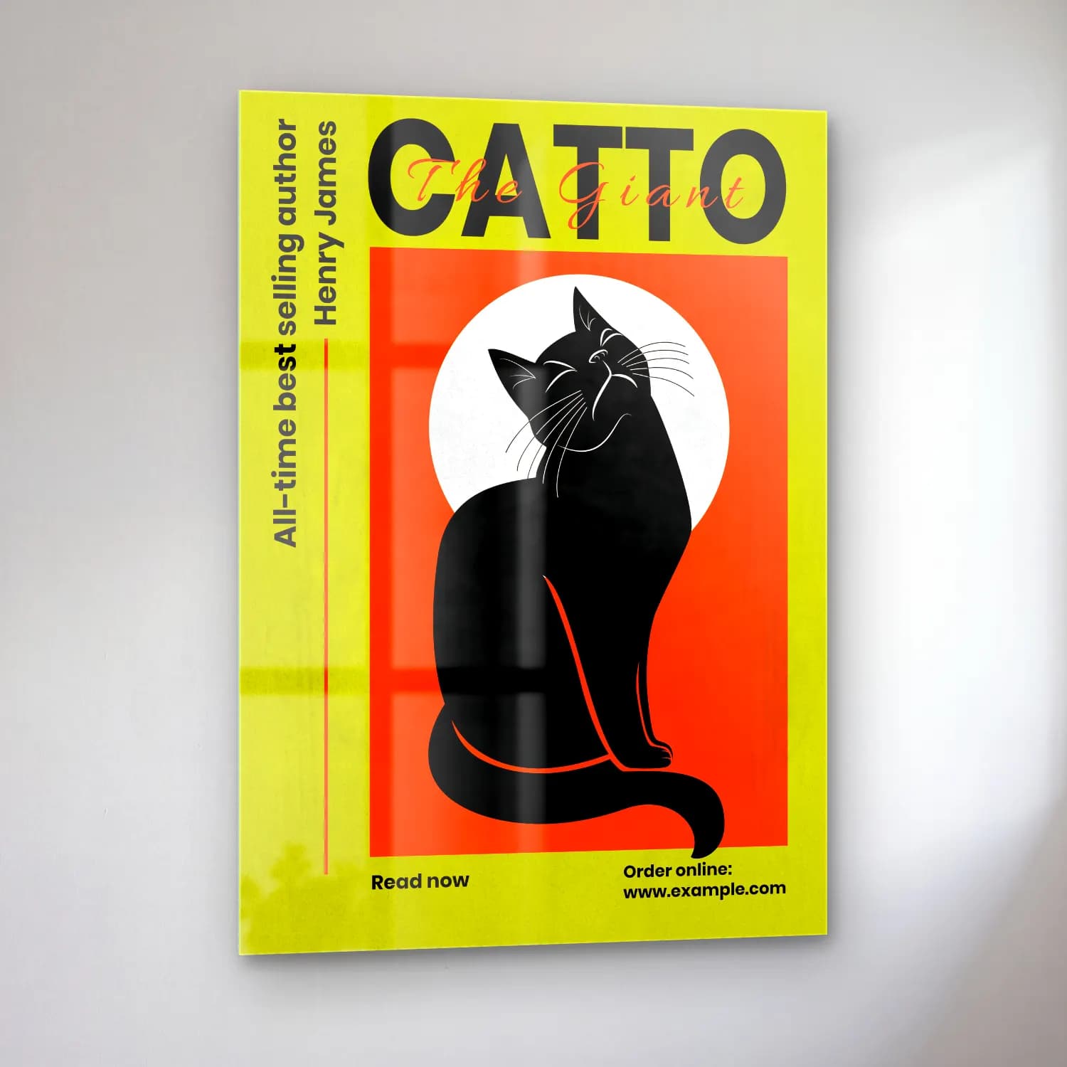 Bauhaus Kedi cam tablo — sol açıdan görünüm