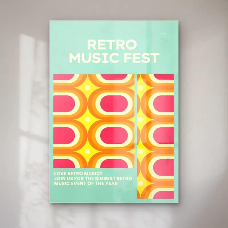 Retro Geometrik Daireler No. 19 cam tablo — Retro Geometrik Daireler No. 19 — retro geometrik daireler