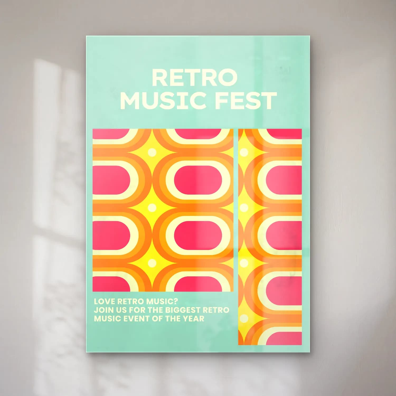 Retro Geometrik Daireler No. 19 cam tablo — Retro Geometrik Daireler No. 19 — retro geometrik daireler
