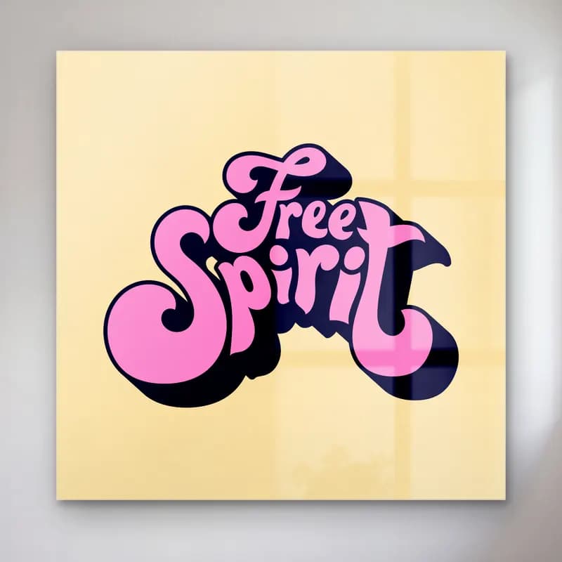 Retro Yazılı Tasarım No. 7 cam tablo — Retro Yazılı Tasarım No. 7 — retro yazılı tasarım