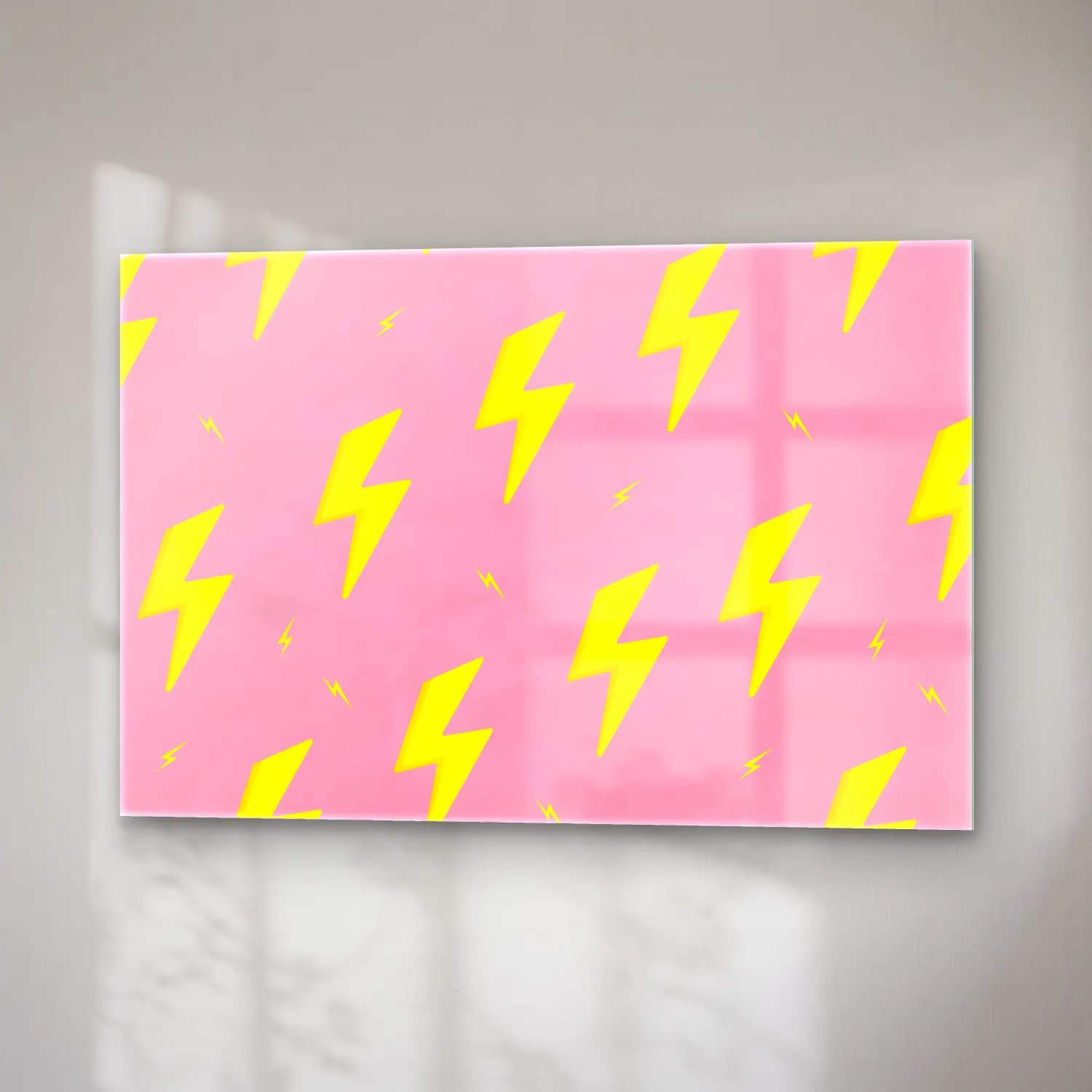 Pastel Çiçek Deseni No. 44 cam tablo — sağ açıdan görünüm