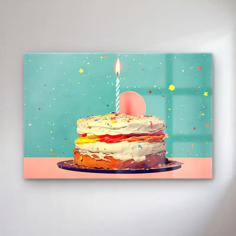 Pastel Tatlılar – Turkuaz Tonlar cam tablo — Pastel Tatlılar – Turkuaz Tonlar — pastel tatlılar