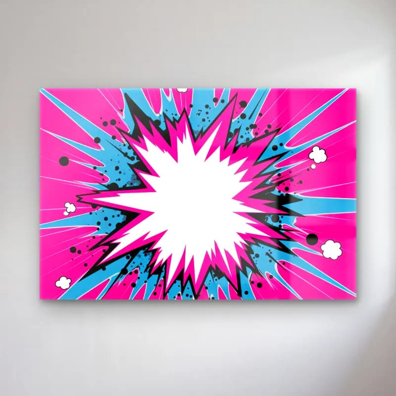 Pop Art Soyut Formlar – Pembe Tonlar cam tablo — Pop Art Soyut Formlar – Pembe Tonlar — pop art soyut formlar