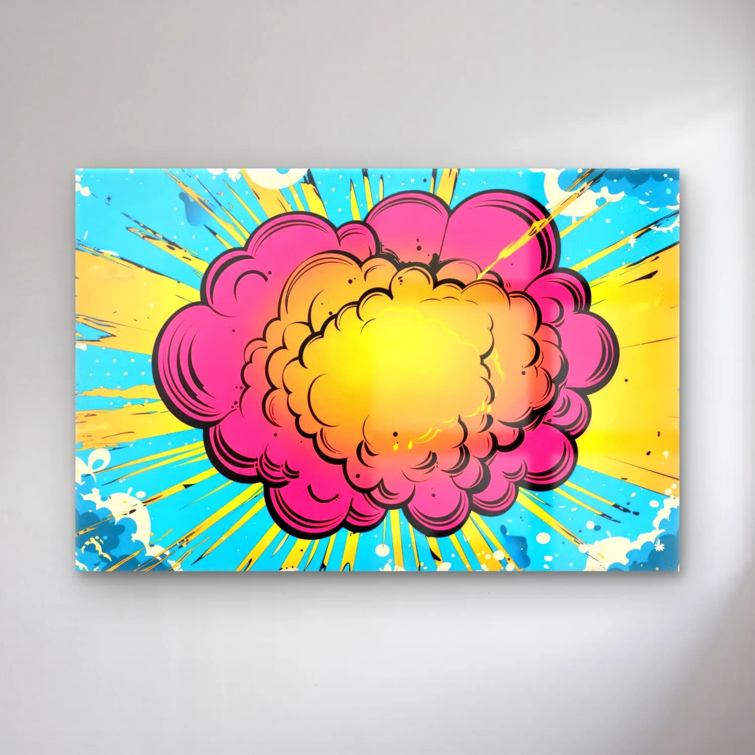 Pop Art Bulutlu Gökyüzü cam tablo — Pop Art Bulutlu Gökyüzü — pop art bulutlu gökyüzü
