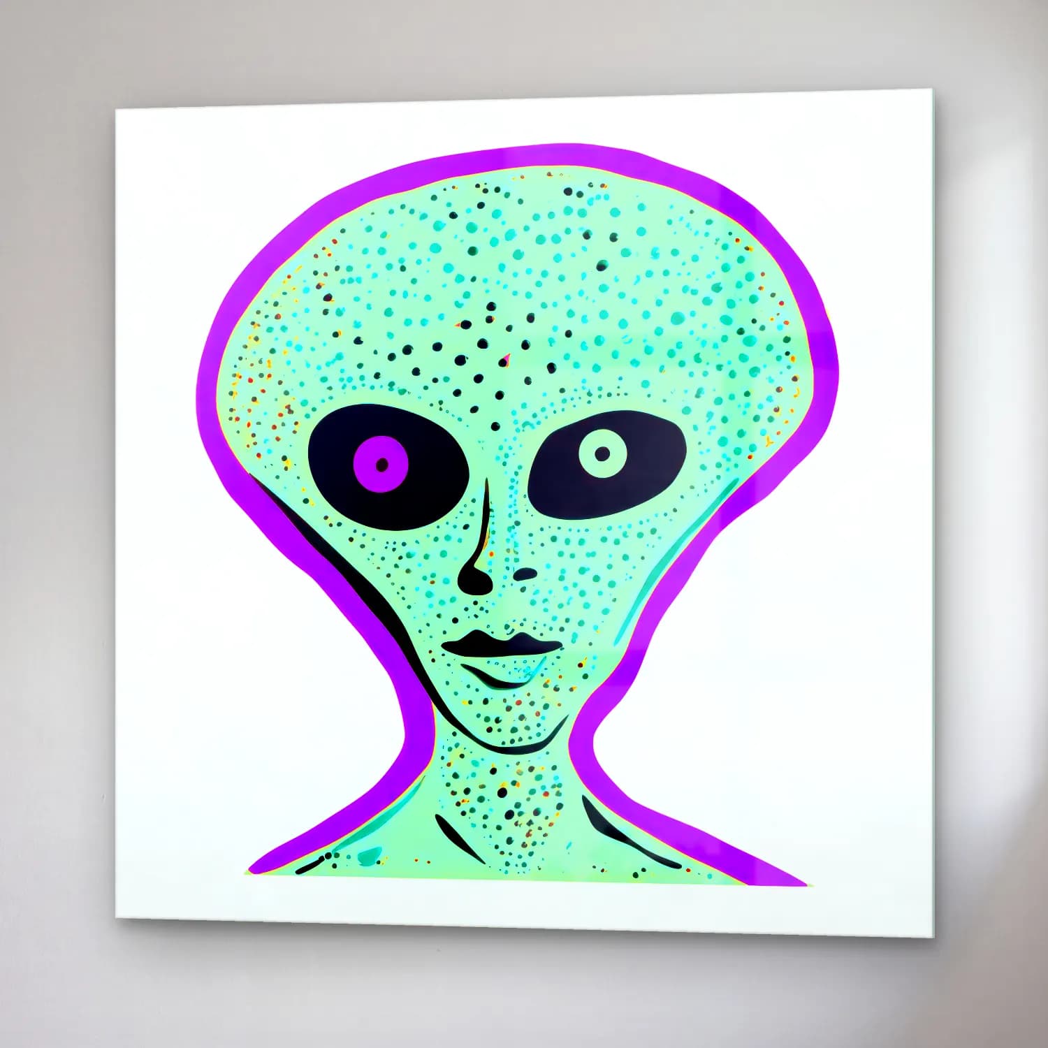 Pop Art Astronot cam tablo — sağ açıdan görünüm